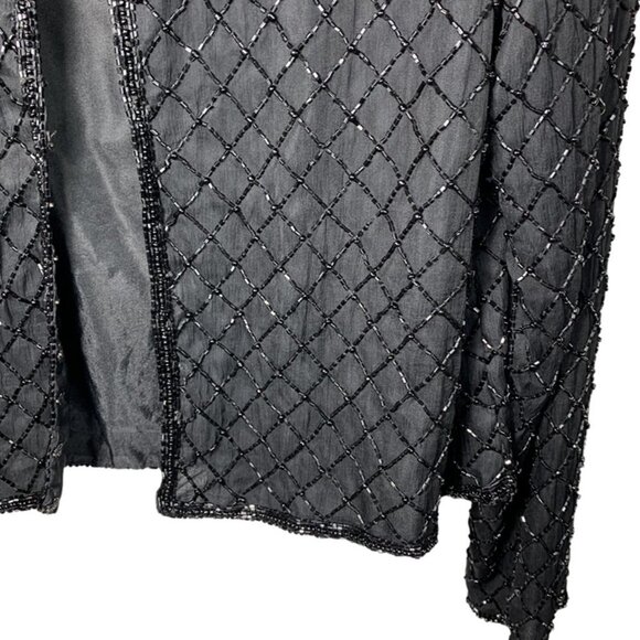 VINTAGE STENAY Diamond Pattern Cropped Beaded Evening Jacket - Picture 5 of 6